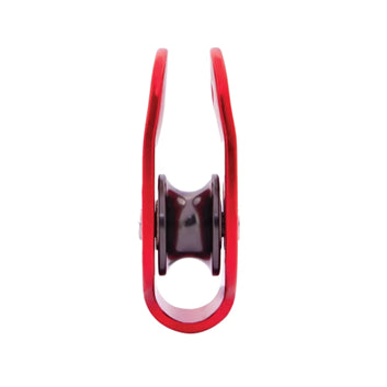 Polea simple 28 kN MICRO placas fijas rojo – ISC