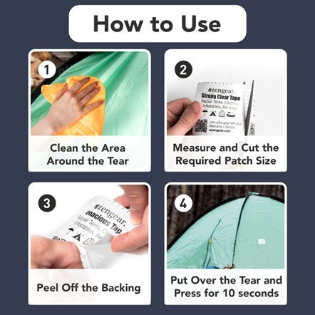 Cinta adhesiva transparente resistente para reparación - Azengear